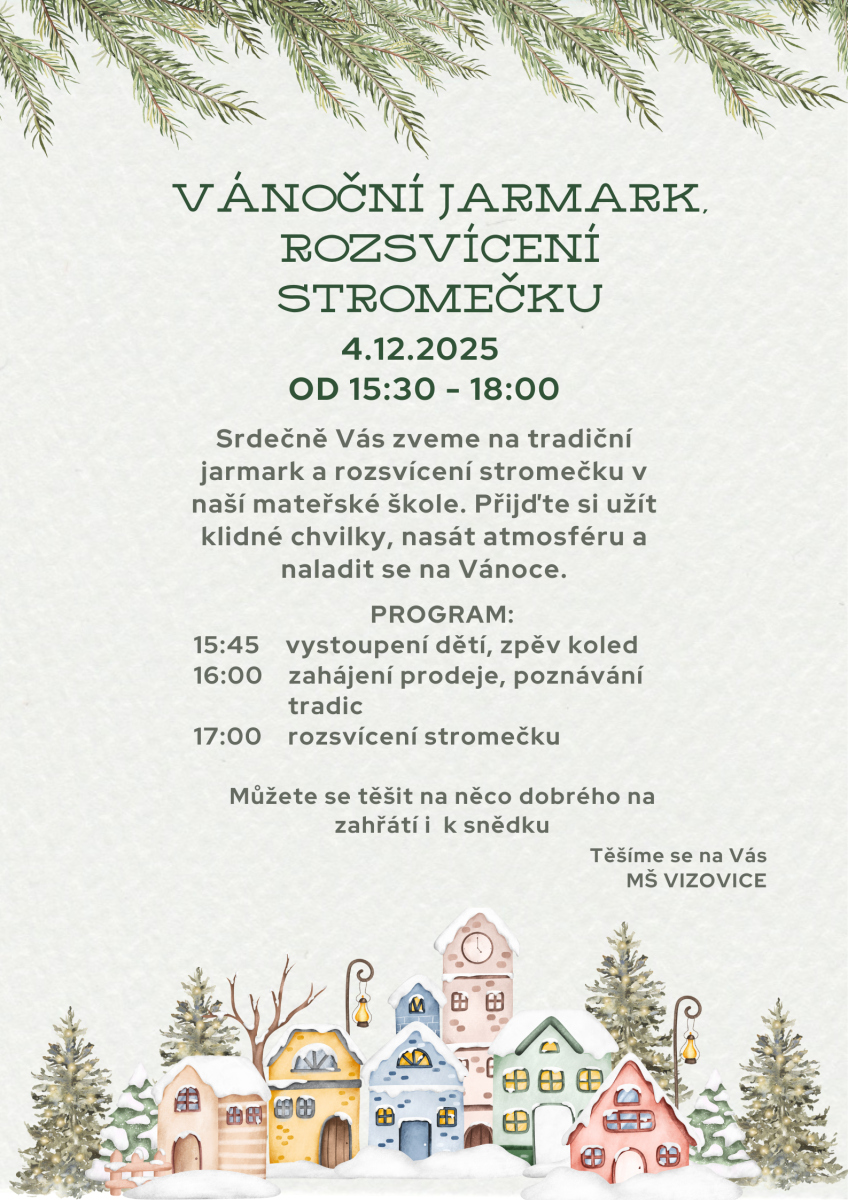 Vánoční jarmark a rozsvícení stromečku